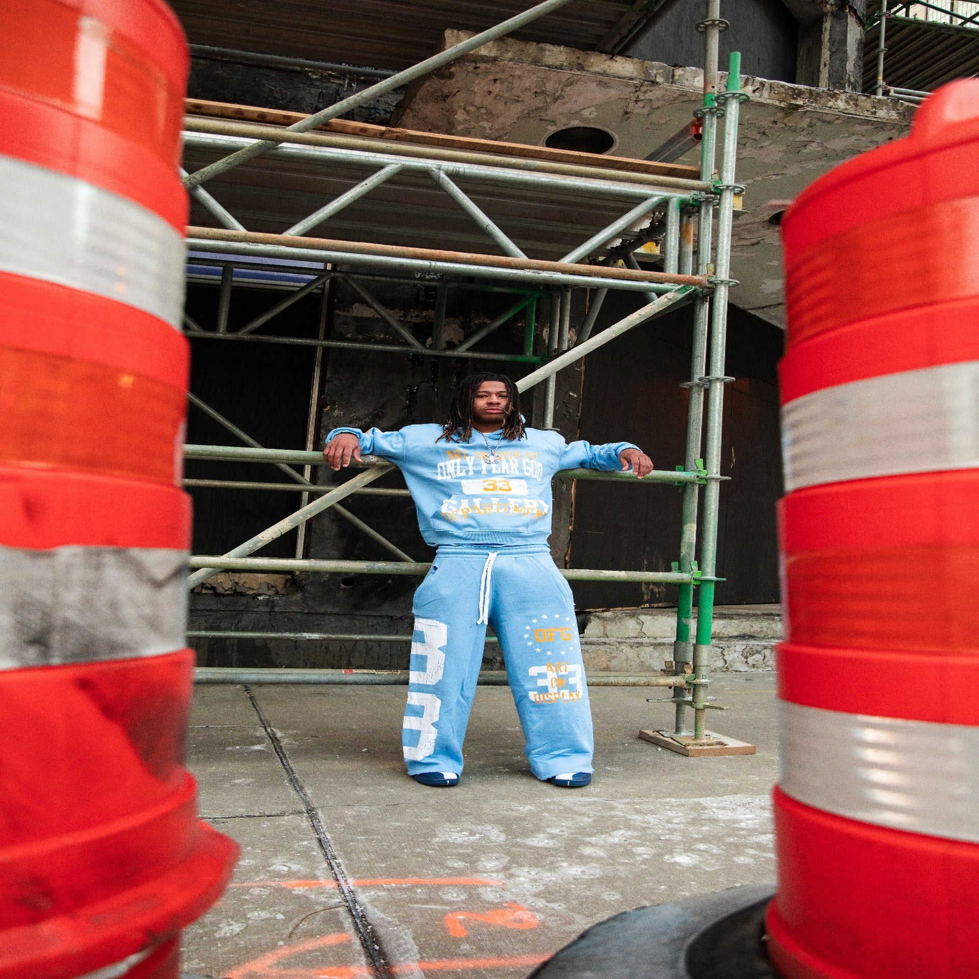 Art On Display Blue Sweatsuit