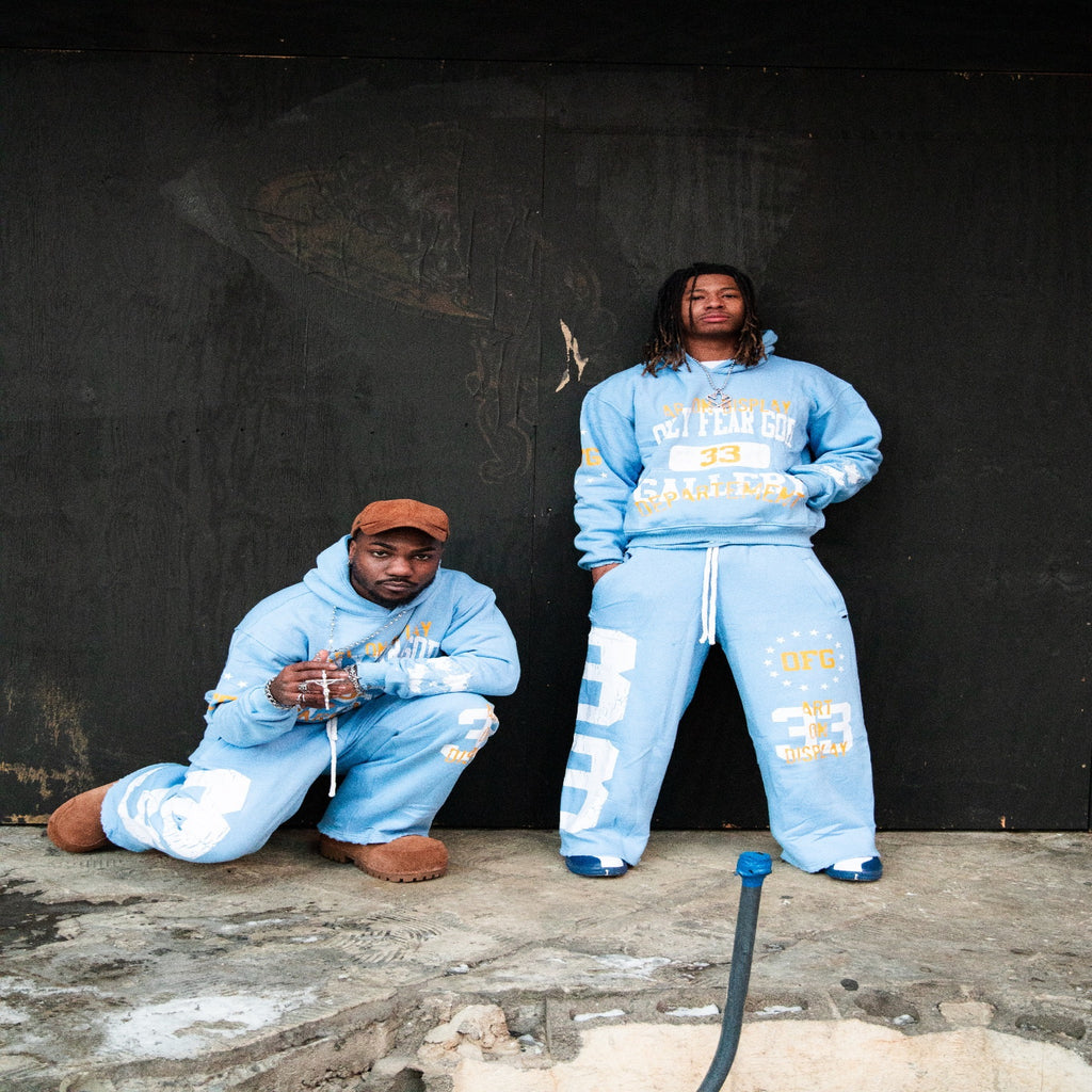 Art On Display Blue Hoodie